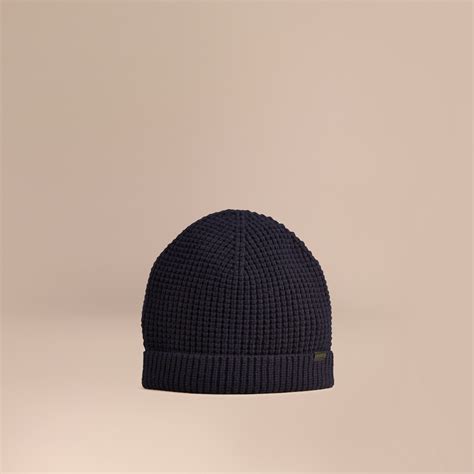 burberry cashmere blend waffle knit beanie|Burberry Cashmere Knit Beanie .